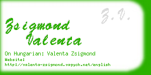 zsigmond valenta business card